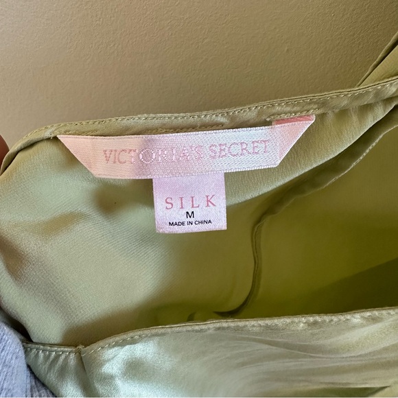 Vintage Victoria's Secret SILK pistachio green backless halter dress - Picture 4 of 4